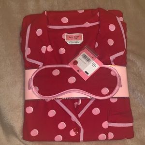Kate Spade Pajama set with eye mask